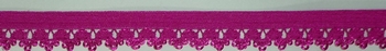 Elastic Lace flowerdesign 15mm (50 m), Fuchsia-red 169